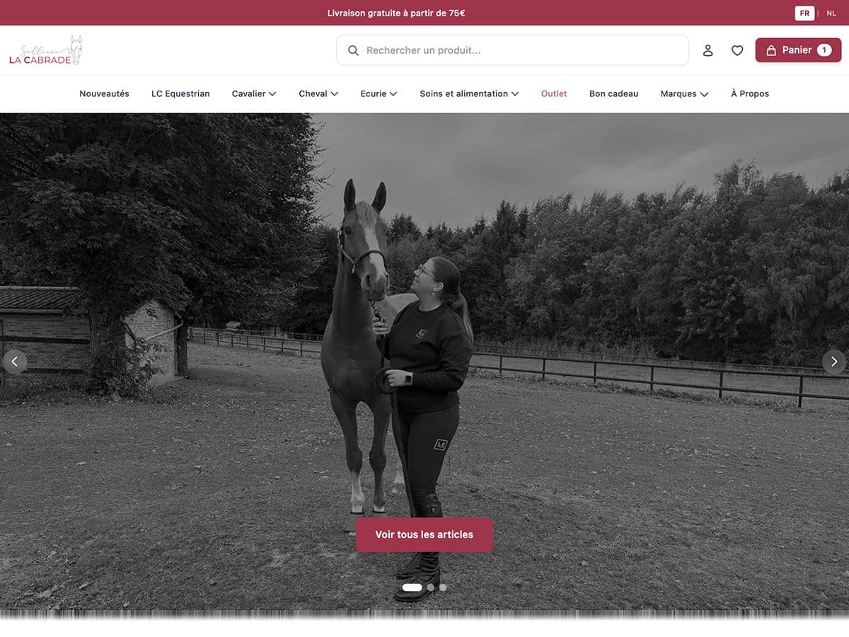 Aperçu du site Sellerie La Cabrade