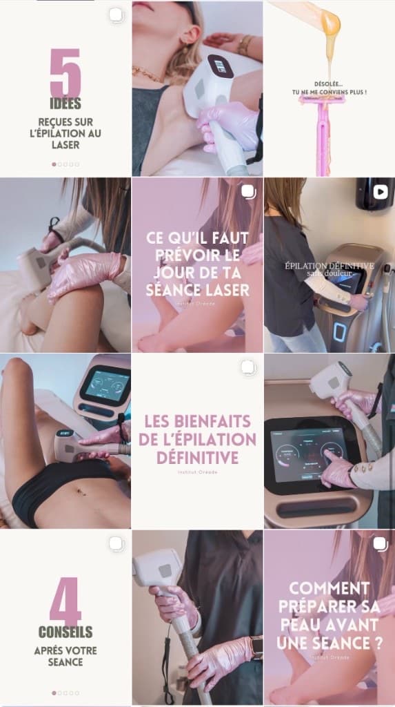 Feed Instagram Institut Oreade